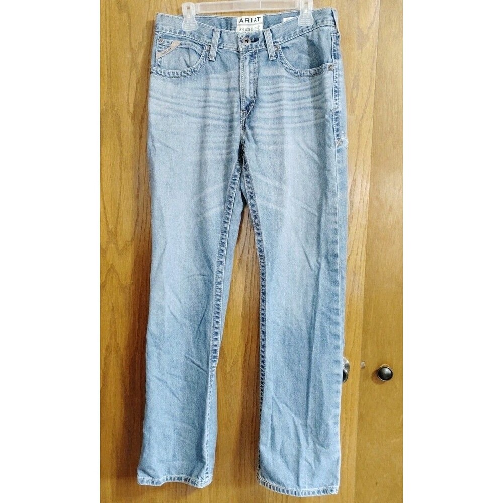 Ariat Jeans Mens 32x34 Blue Denim M4 Relaxed Boot Cut Cowboy Western Rodeo *Read